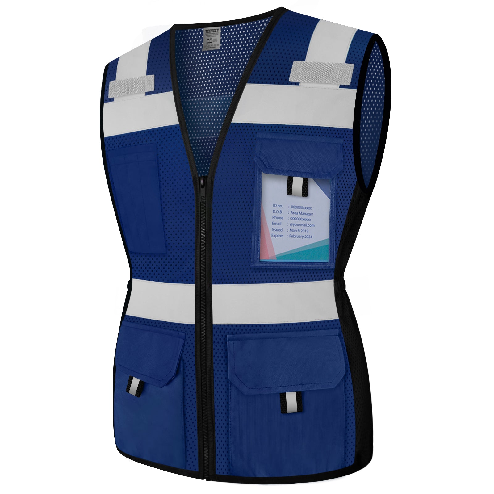 TCCFCCT Safety Vest for Women 11 Pockets Mesh Reflective